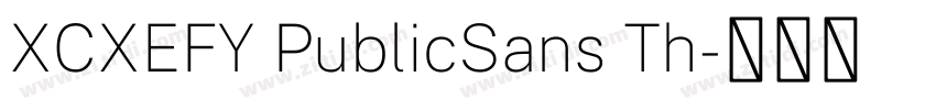 XCXEFY PublicSans Th字体转换